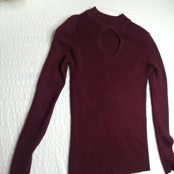 Ambience Burgundy Spandex Turtleneck Size M - Picture 6 of 9